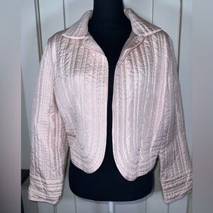 VINTAGE 100% Silk Quilted Pink Women's Jacket